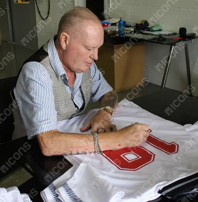 Paul Gascoigne Back Signed England 1990 Home Shirt In Classic Frame