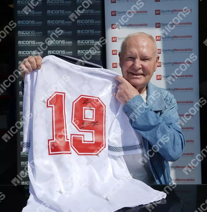 Paul Gascoigne Back Signed England 1990 Home Shirt