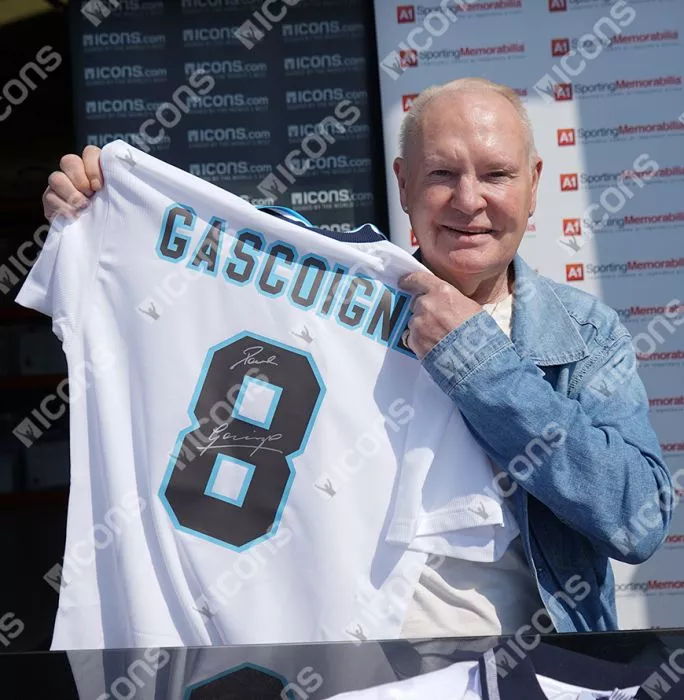 Paul Gascoigne Back Signed England 1996 Home Shirt