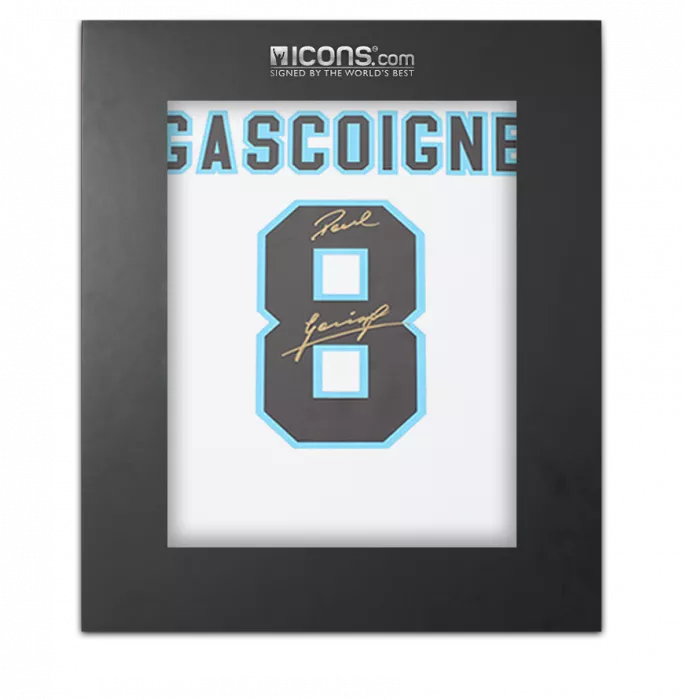 Paul Gascoigne Back Signed England 1996 Home Shirt In Deluxe Packaging