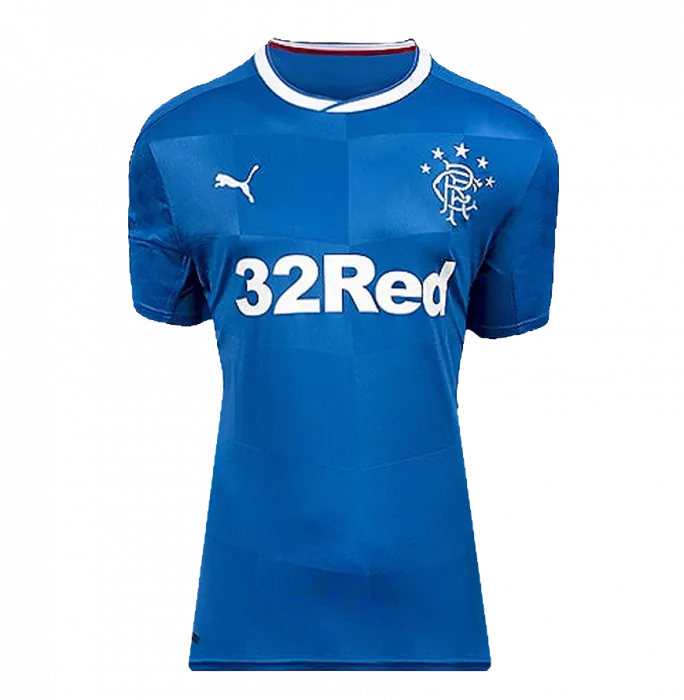 Paul Gascoigne Back Signed Rangers 2016-17 Home Shirt In Classic Frame