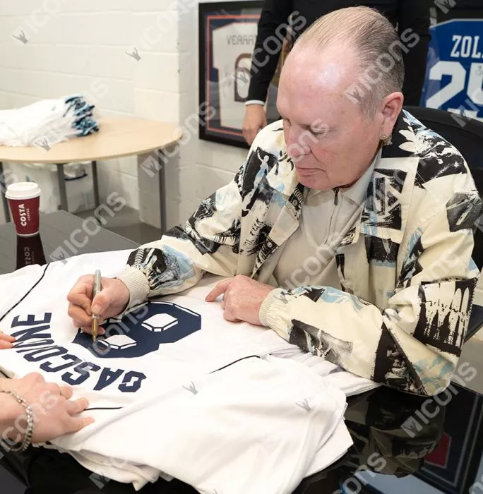 Paul Gascoigne Back Signed Tottenham Hotspur 1991 Home Shirt In Deluxe Packaging