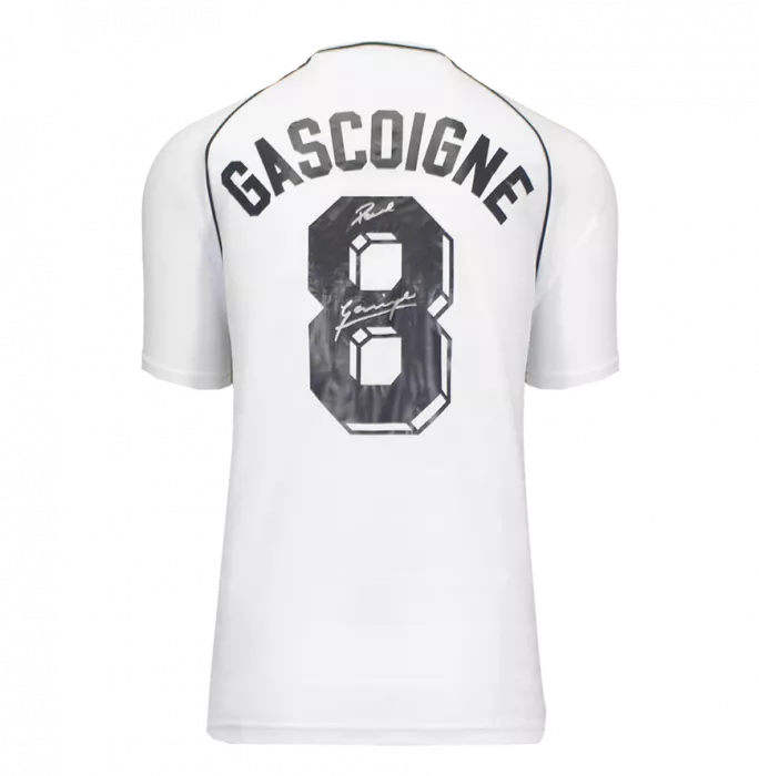 Paul Gascoigne Back Signed Tottenham Hotspur 1991 Home Shirt In Classic Frame
