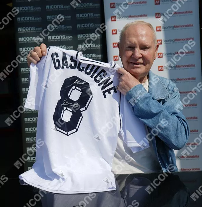 Paul Gascoigne Back Signed Tottenham Hotspur 1991 Home Shirt In Classic Frame