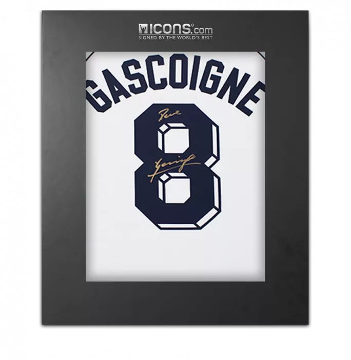 Paul Gascoigne Back Signed Tottenham Hotspur 1991 Home Shirt In Deluxe Packaging