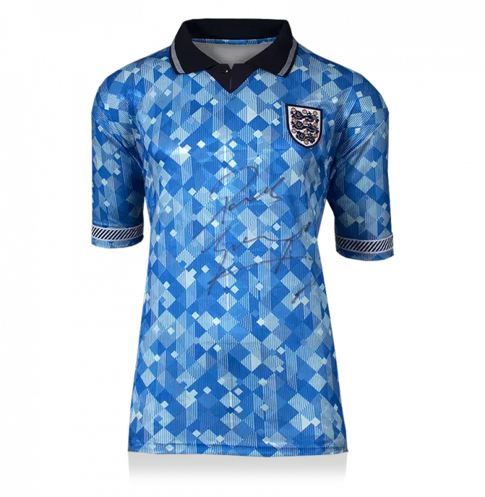 Paul Gascoigne Front Signed England 1990 Third Shirt