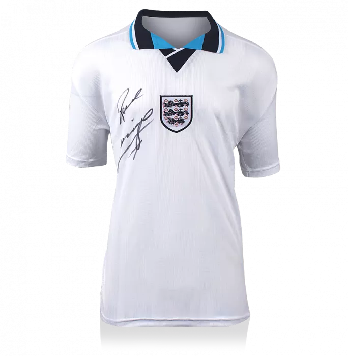 Paul Gascoigne Front Signed England 1996 Home Shirt