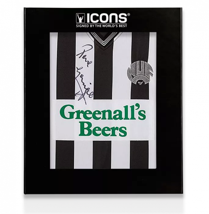 Paul Gascoigne Front Signed Newcastle United 1988-89 Home Shirt In Deluxe Packaging