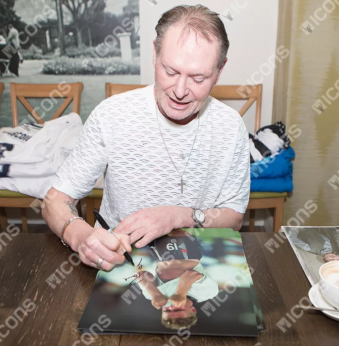 Paul Gascoigne Signed England Photo: Gazza's Tears