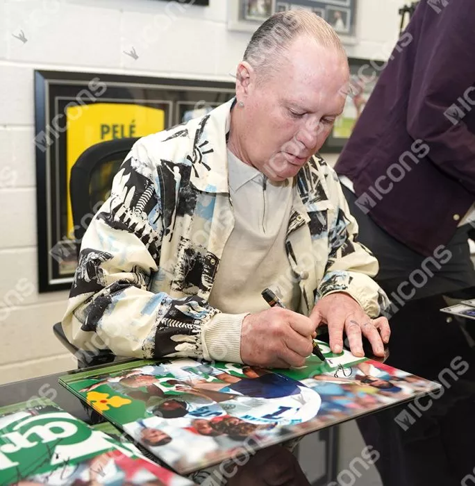 Paul Gascoigne Signed England Photo In Black Wooden Frame: Dentist Chair Celebration