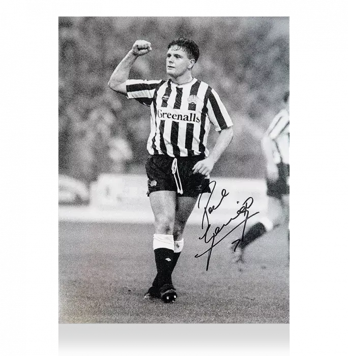Paul Gascoigne Signed Newcastle United Photo: Toon Legend