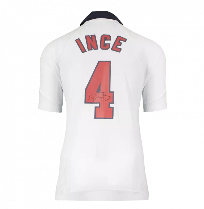 Paul Ince Official 1998 FIFA World Cup™ Back Signed And Framed England 1998 Home Shirt