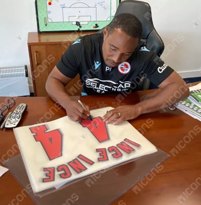 Paul Ince Official 1998 FIFA World Cup™ Back Signed And Framed England 1998 Home Shirt