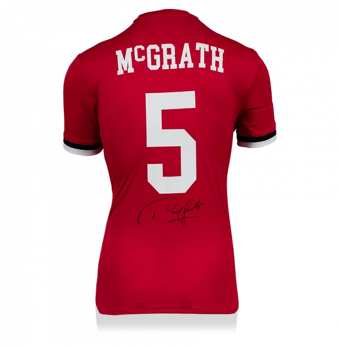 Paul McGrath Back Signed Modern Manchester United Home Shirt