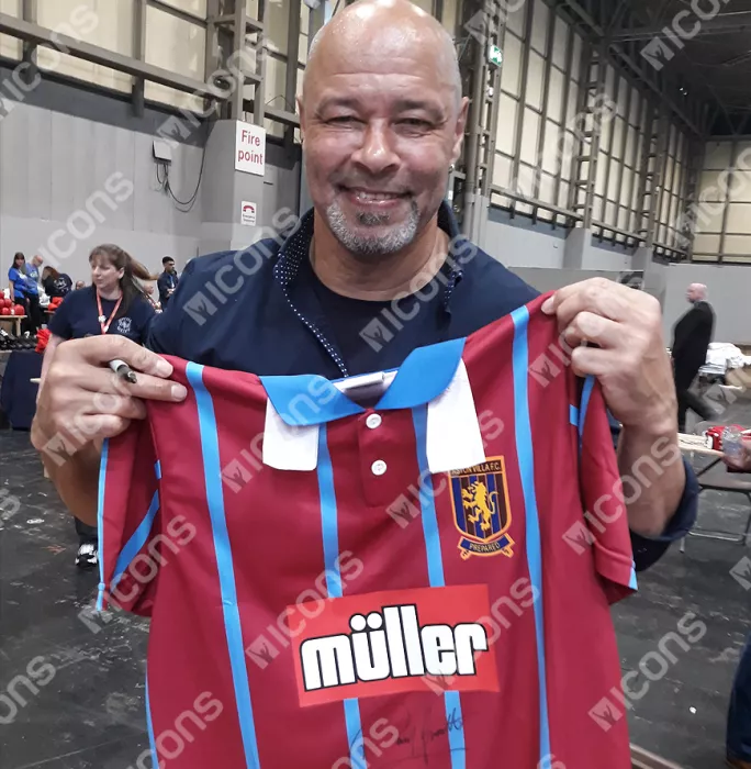 Paul McGrath Front Signed Aston Villa 1993-95 Home Shirt In Classic Frame