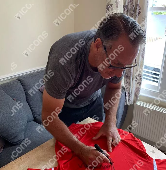 Paul Merson Front Signed Arsenal T-Shirt In Classic Frame