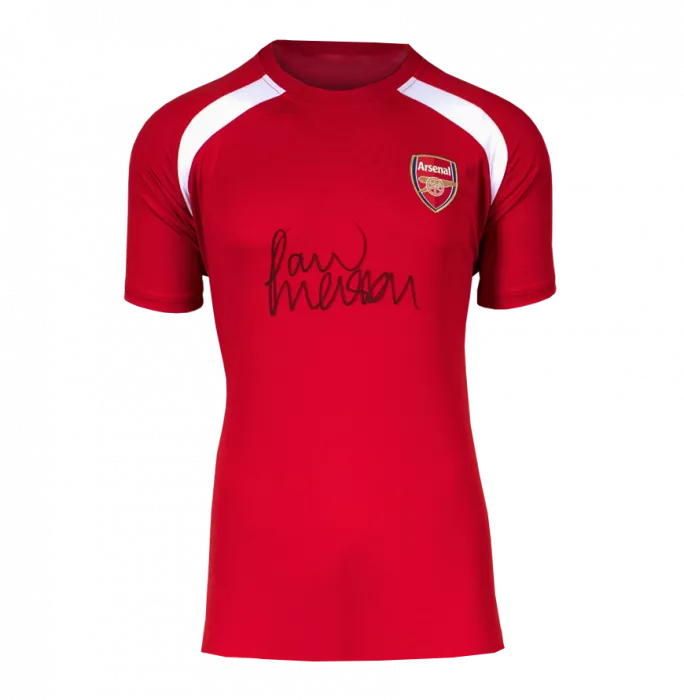 Paul Merson Front Signed Arsenal T-Shirt In Hero Frame: Option 1