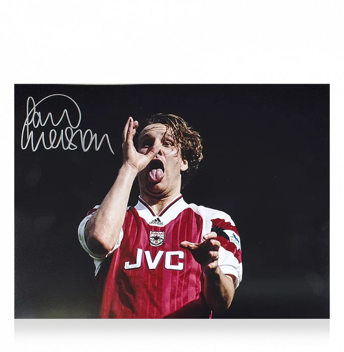 Paul Merson Signed Arsenal Photo: Legendary Celebration