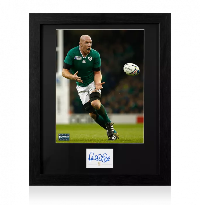 Paul O'Connell Signed Rugby World Cup 2015 Card and Ireland Photo Frame
