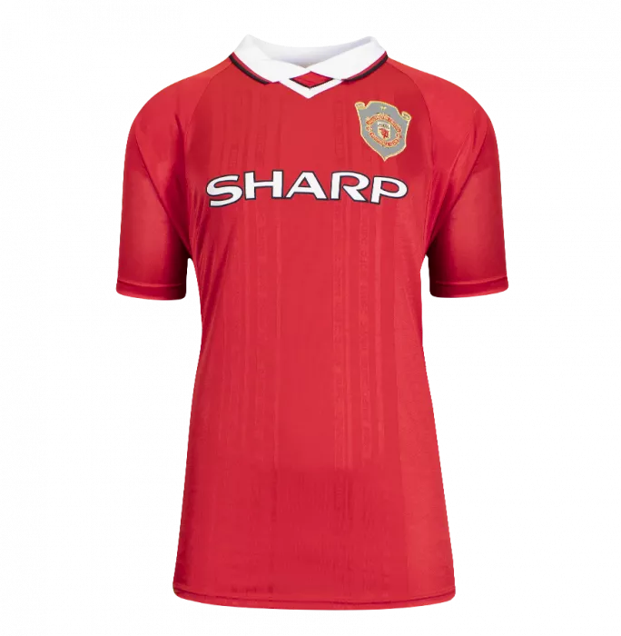 Paul Scholes Back Signed 1999 Manchester United Home Shirt: UCL Edition In Classic Frame