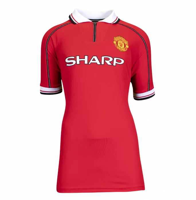 Paul Scholes Back Signed 1999 Manchester United Home Shirt: Premier League Edition In Hero Frame: Option 1