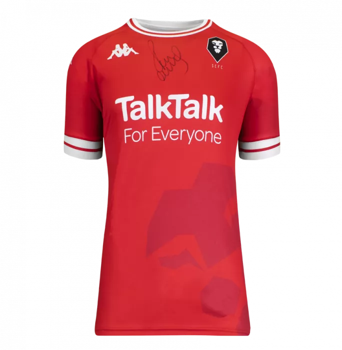 Paul Scholes Front Signed Salford City 2021-22 Home Shirt In Hero Frame: Option 1