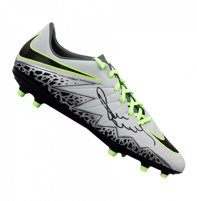 Paul Scholes Signed Grey Nike Hypervenom Boot In Acrylic Case