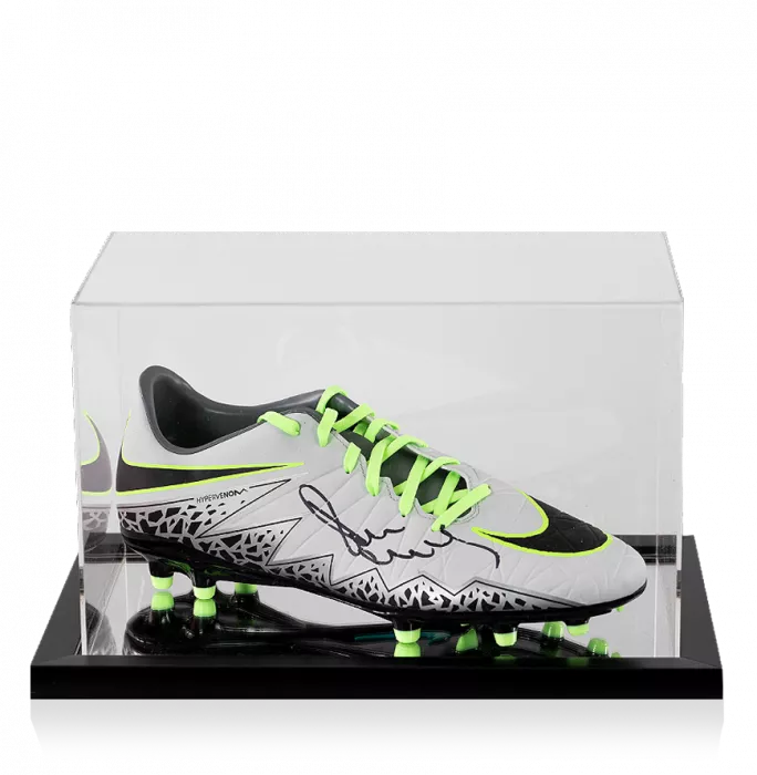 Paul Scholes Signed Grey Nike Hypervenom Boot In Acrylic Case