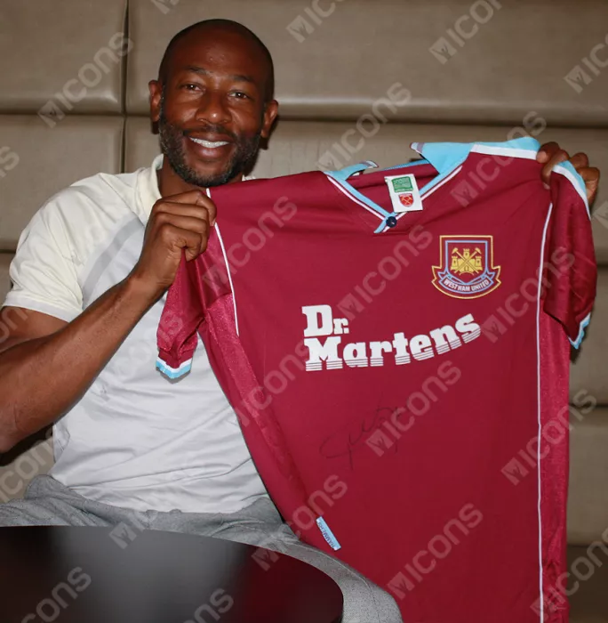 Paulo Wanchope Front Signed West Ham United 2000 Home Shirt In Classic Frame