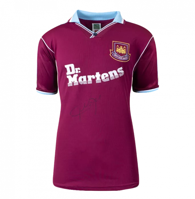 Paulo Wanchope Front Signed West Ham United 2000 Home Shirt In Classic Frame