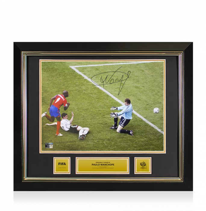 Paulo Wanchope Official 2006 FIFA World Cup™ Signed and Framed Costa Rica Photo: Iconic 2006 Goal vs Germany