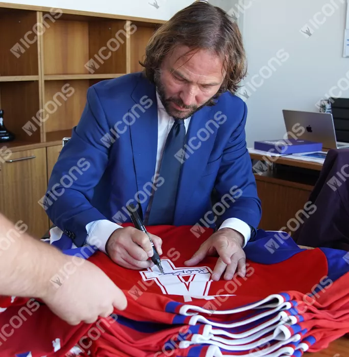 Pavel Nedved Back Signed Czech Republic 2000-02 Home Shirt In Deluxe Packaging