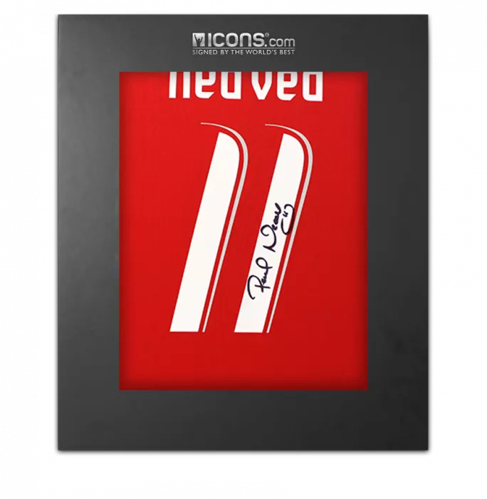 Pavel Nedved Back Signed Czech Republic 2006-08 Shirt In Deluxe Packaging