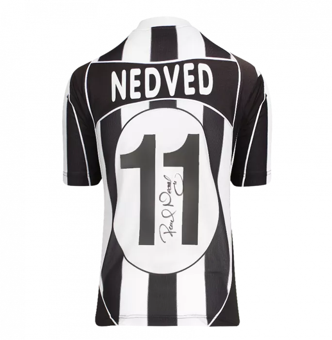 Pavel Nedved Back Signed Juventus 2002-03 Home Shirt In Hero Frame: Option 1