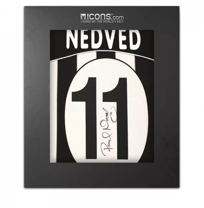 Pavel Nedved Back Signed Juventus 2002-03 Home Shirt In Deluxe Packaging