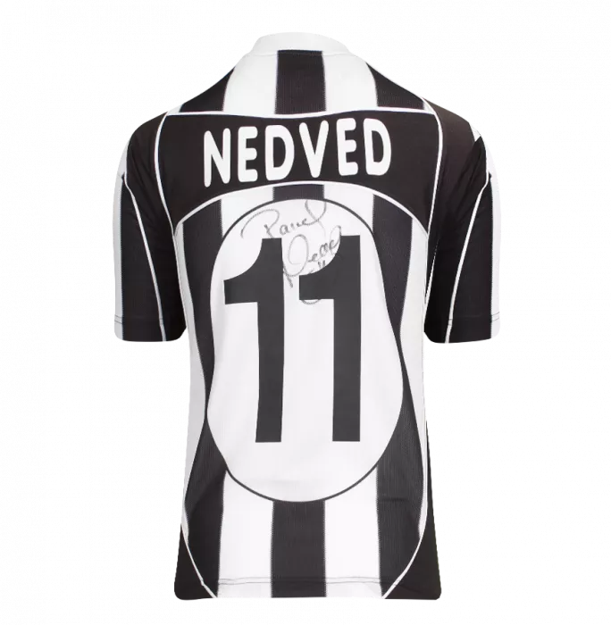 Pavel Nedved Back Signed Juventus 2002-03 Home Shirt With Fan Style Numbers