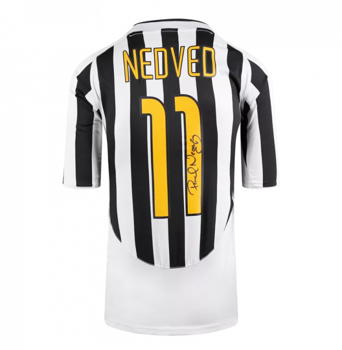 Pavel Nedved Back Signed Juventus 2003-04 Home Shirt In Hero Frame: Option 1