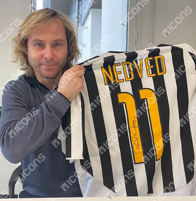 Pavel Nedved Back Signed Juventus 2003-04 Home Shirt