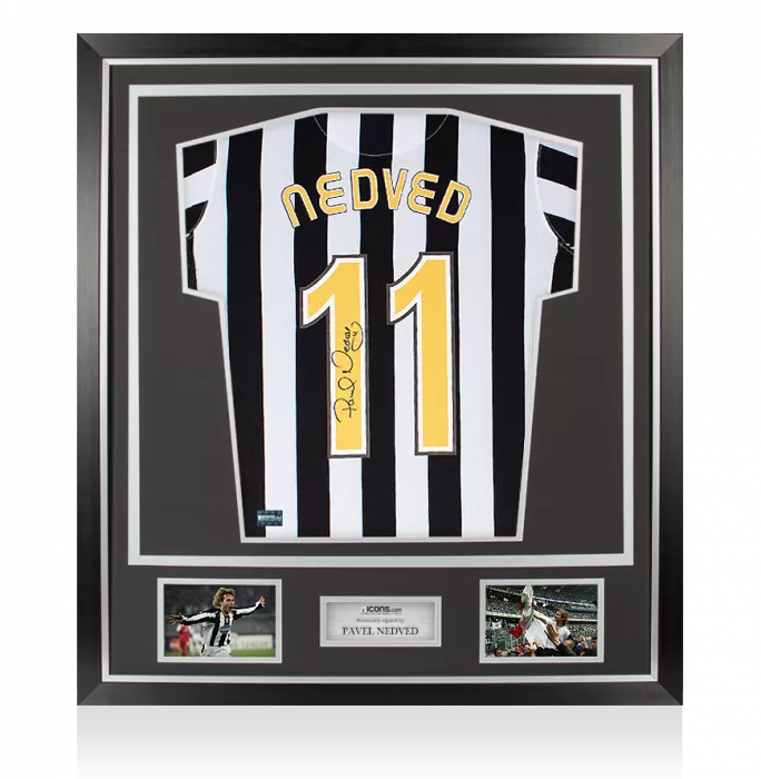 Pavel Nedved Back Signed Juventus 2006-07 Home Shirt In Classic Frame