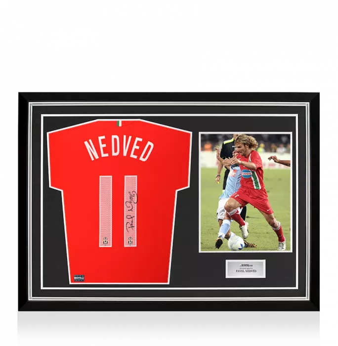 Pavel Nedved Back Signed Juventus 2006-07 Third Shirt In Hero Frame: Option 1