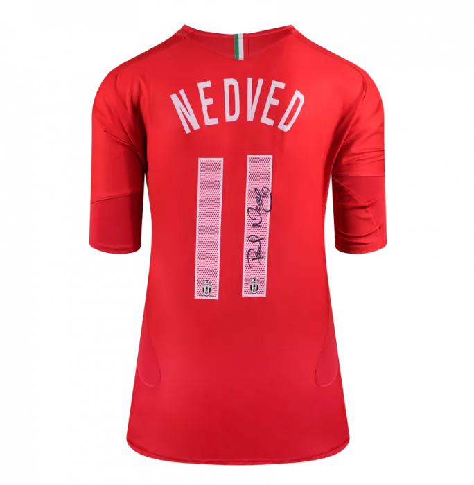 Pavel Nedved Back Signed Juventus 2006-07 Third Shirt In Deluxe Packaging