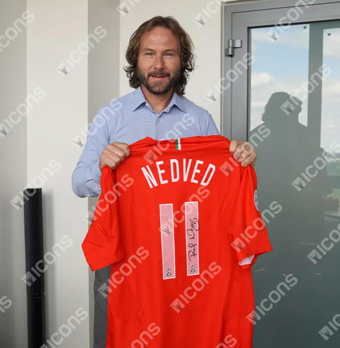 Pavel Nedved Back Signed Juventus 2006-07 Third Shirt In Deluxe Packaging