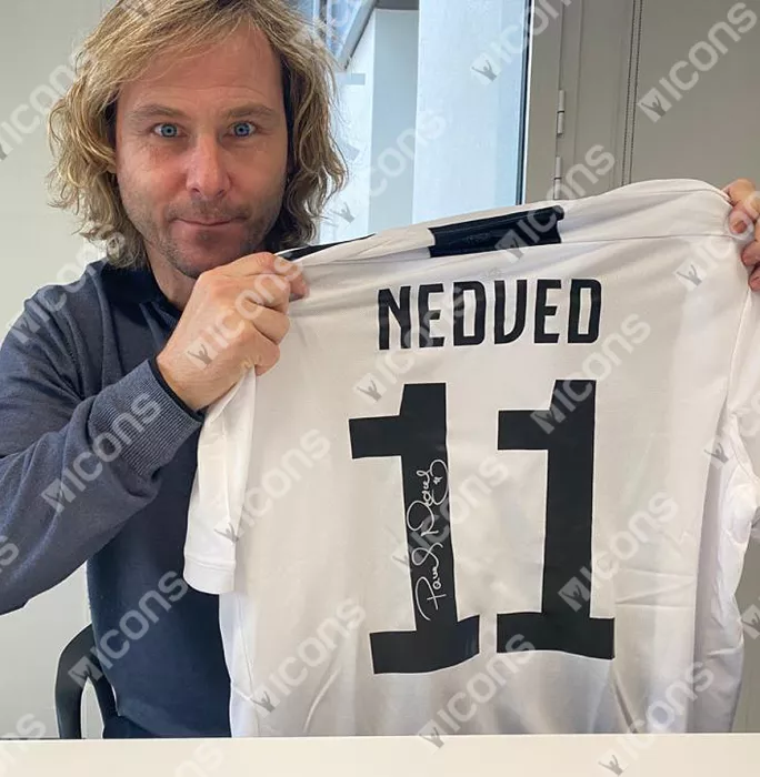 Pavel Nedved Back Signed Juventus 2018-19 Home Shirt
