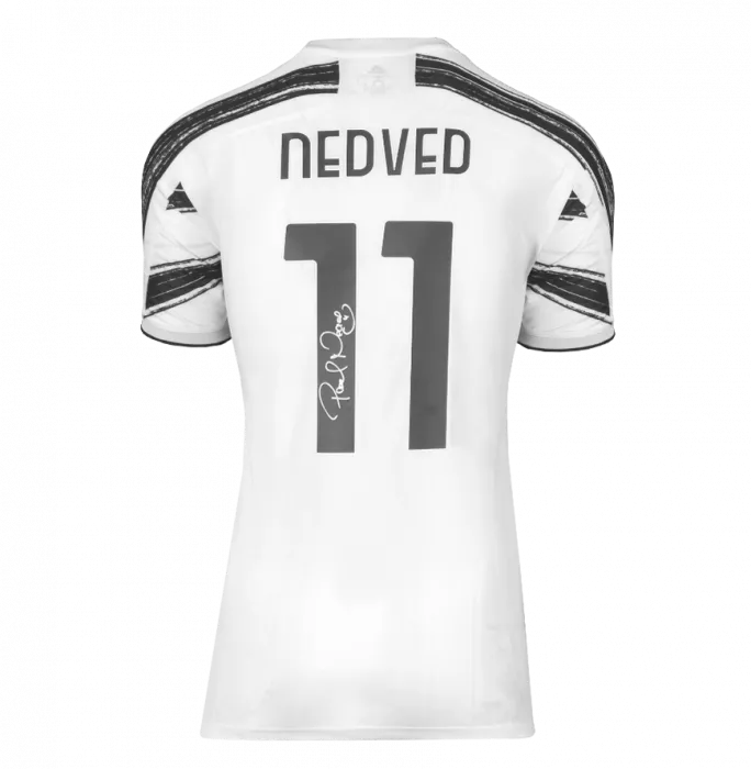Pavel Nedved Back Signed Juventus 2020-21 Home Shirt With Fan Style Numbers