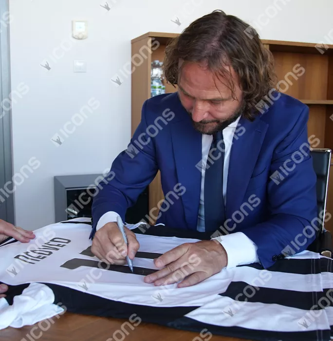 Pavel Nedved Back Signed Juventus 2024-25 Home Shirt With Fan Style Numbers In Classic Frame