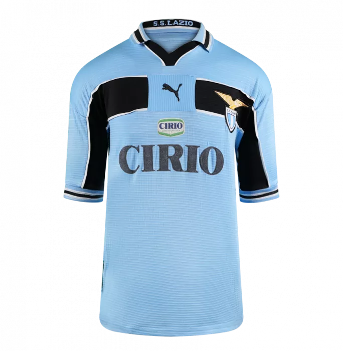 Pavel Nedved Back Signed SS Lazio 1998-00 Home Shirt In Deluxe Packaging