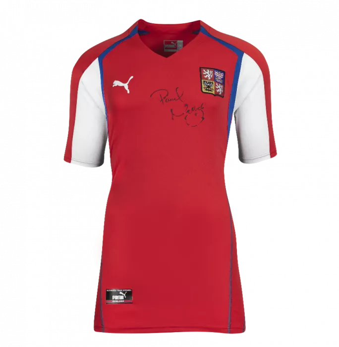 Pavel Nedved Front Signed Czech Republic 2004-05 Home Shirt In Classic Frame