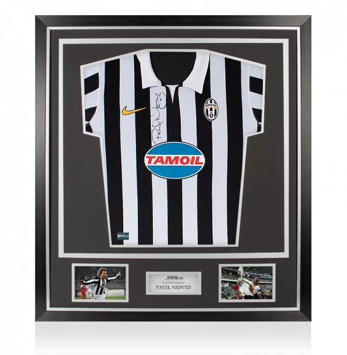 Pavel Nedved Front Signed Juventus 2006-07 Home Shirt In Classic Frame