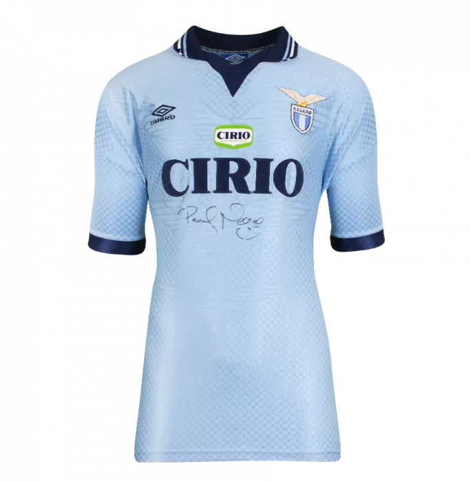 Pavel Nedved Front Signed Lazio 1996-97 Home Shirt In Classic Frame