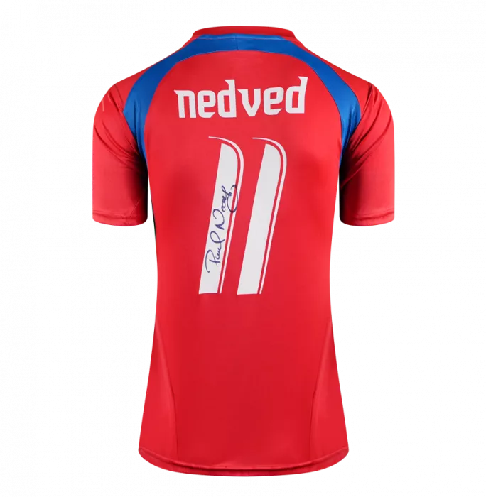 Pavel Nedved Official 2006 FIFA World Cup™ Back Signed And Hero Framed Czech Republic 2006-07 Home Shirt